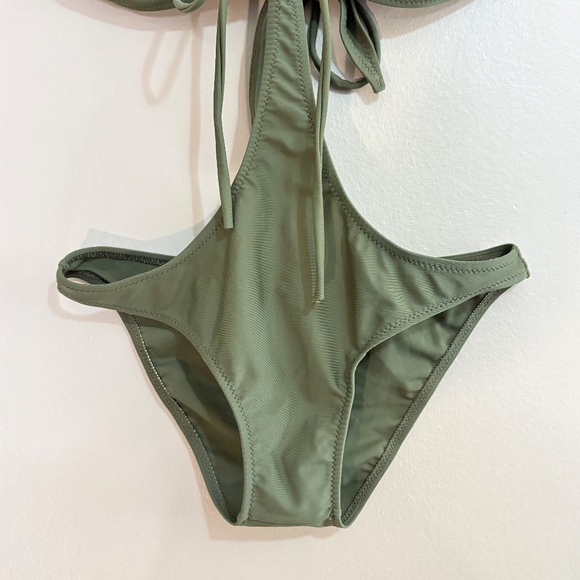 Lonely Planet Olive Green Tie-Up Monokini – Size Small EUC - Picture 5 of 15